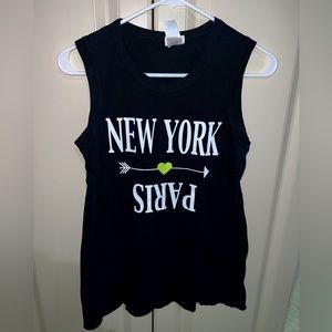 New York Black Tank Juniors XS NWOT